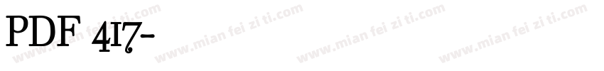 PDF 417字体转换